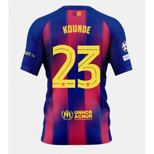 Billige Fotballdrakt Barcelona Jules Kounde #23 Replika Hjemmedrakt 2025-26 Kortermet Billige Fotballdrakt Barcelona Jules Kounde #23 Replika Hjemmedrakt 2025-26 Kortermet